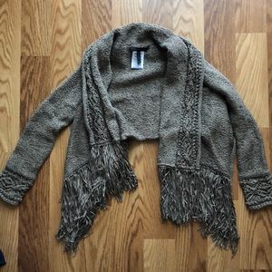 Bcbg fringe sweater xs/s